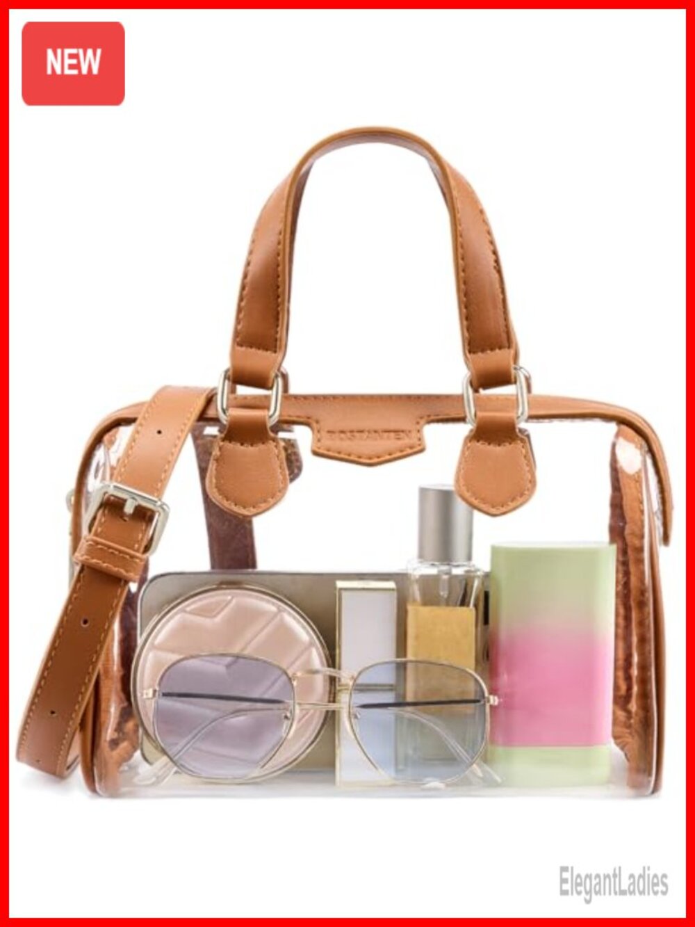 Clear Crossbody Bag Stadium Approved Concert Essentials Adjustable Strap
